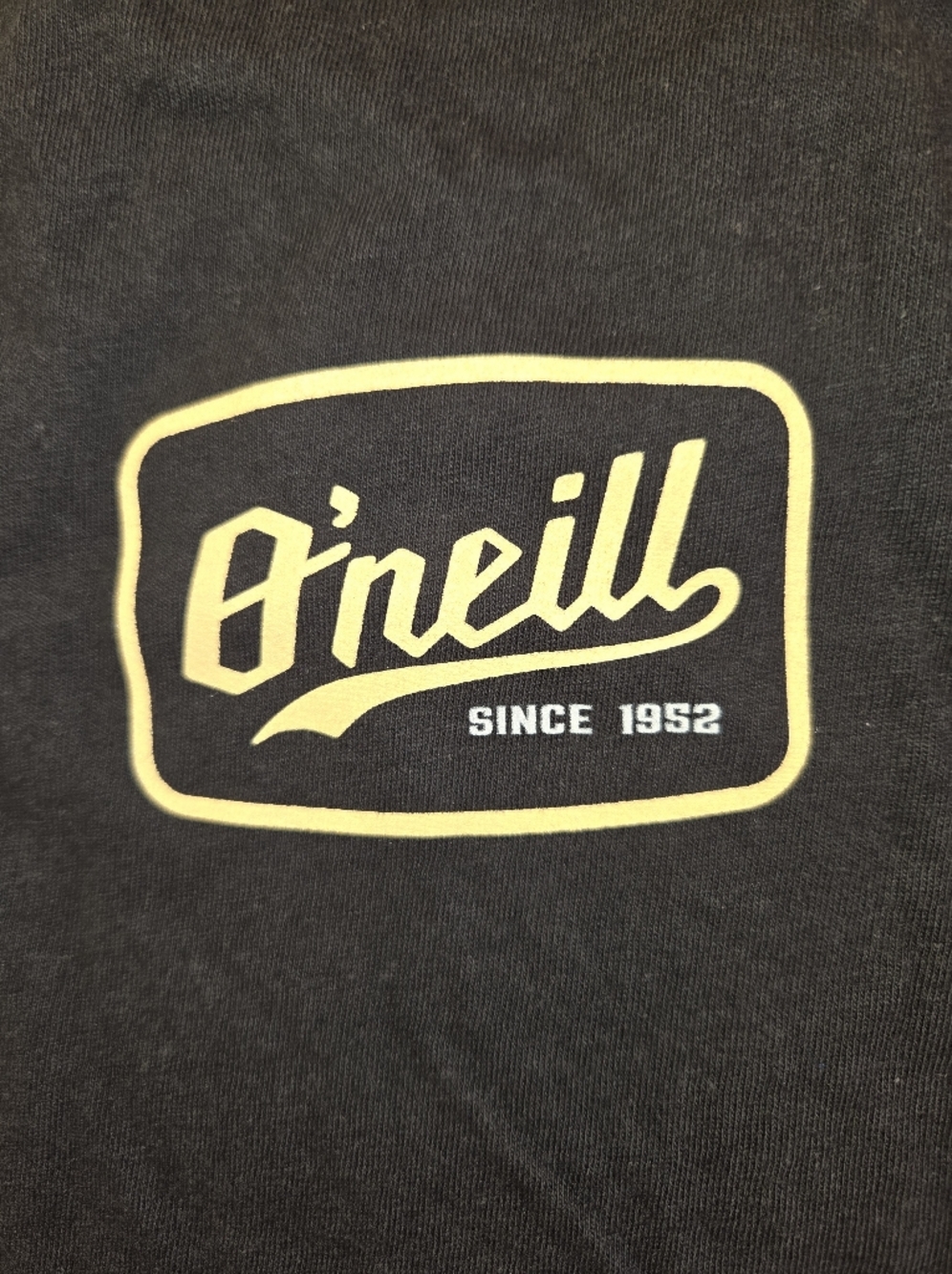 O'Neill Black Short Sleeve Tee with Yellow Logo - Picture 4 of 5